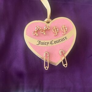 Juicy Couture Gold Earrings 3 pairs